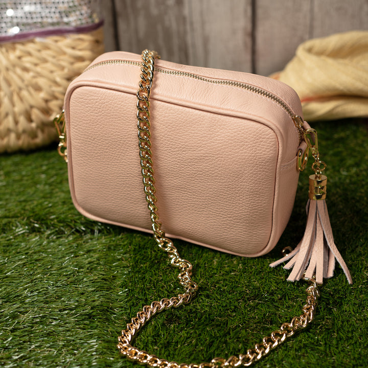 Elie Beaumont Pale Pink Crossbody Bag | Dotique