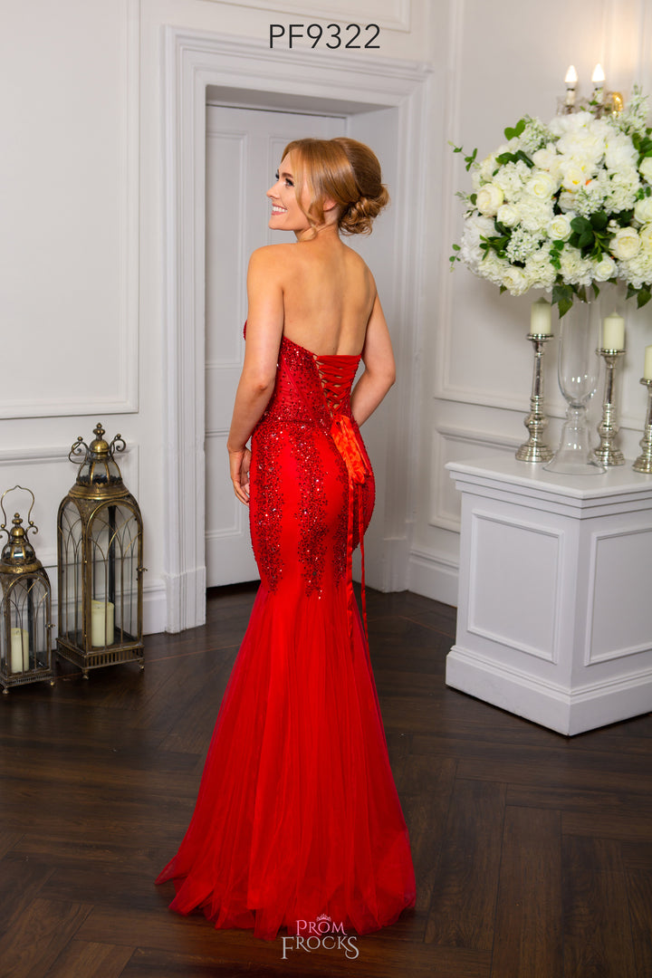 Prom Frocks 9322 Red Tulle Prom Dress