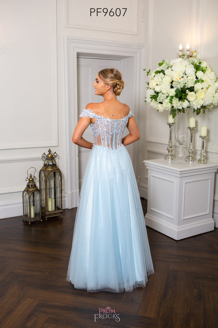 PromFrocks 9607 Prom Dress Dotique CHesterfield  blue back