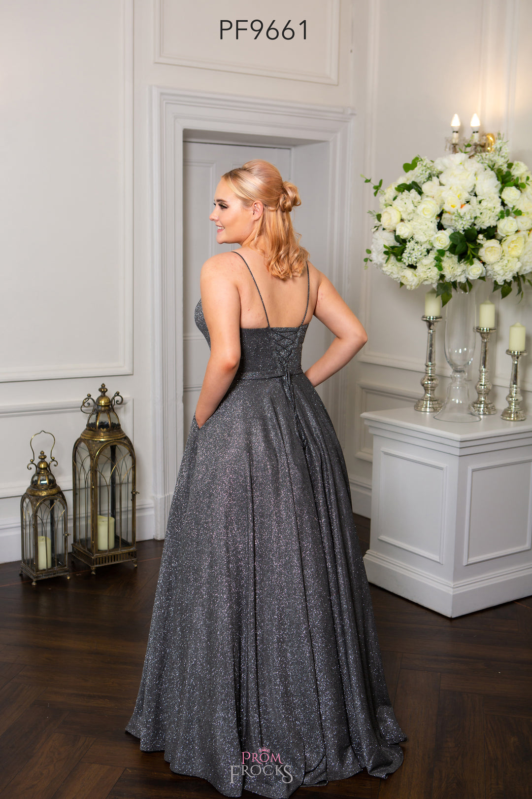 PromFrocks 9661 Sparkle Jersey Dress Dotique CHesterfield  back