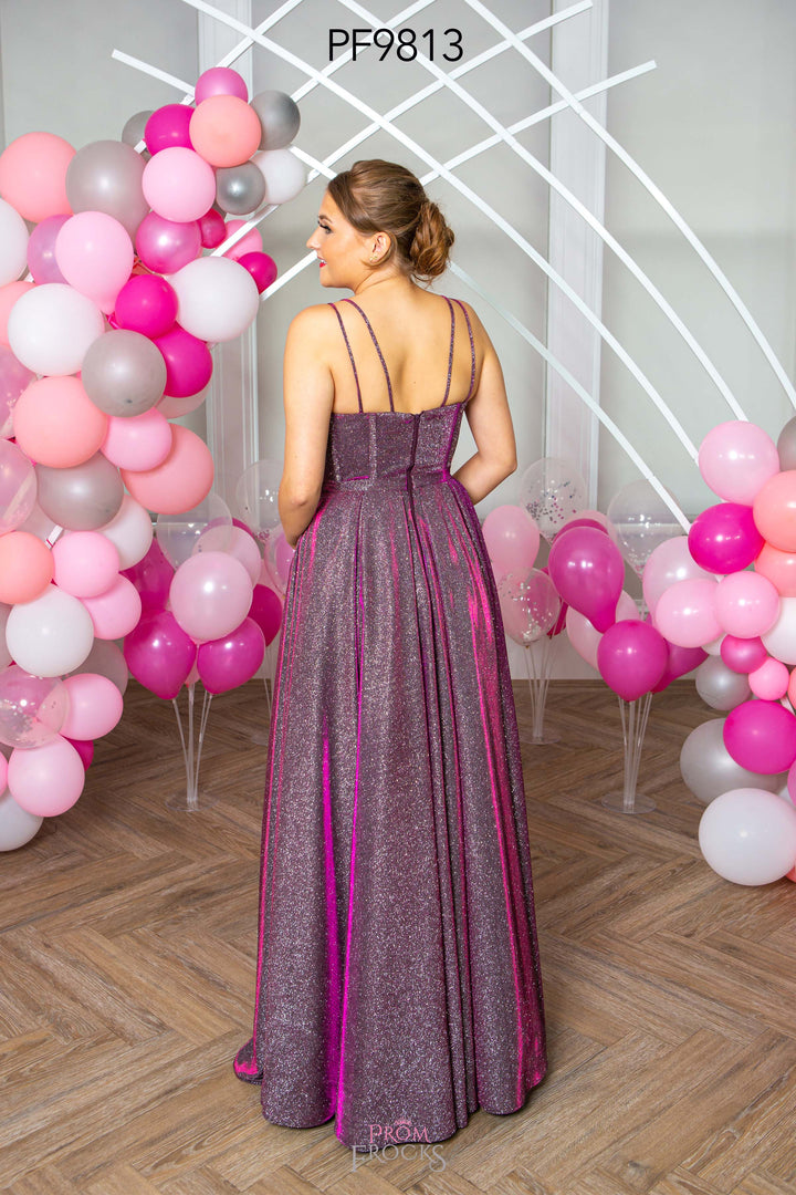 Prom Frocks PF9813 Magenta Prom Dress back