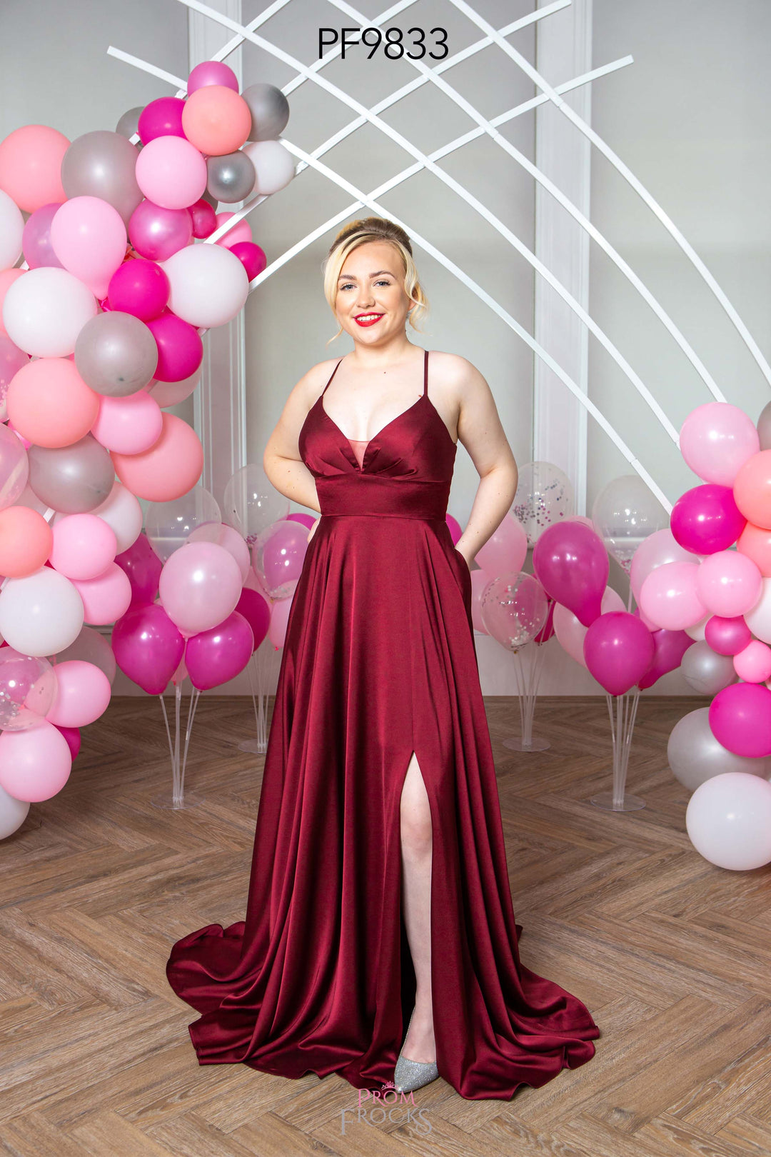 Prom Frocks PF9833 Prom Dress Dotique chesterfield best prom showroom  claret red