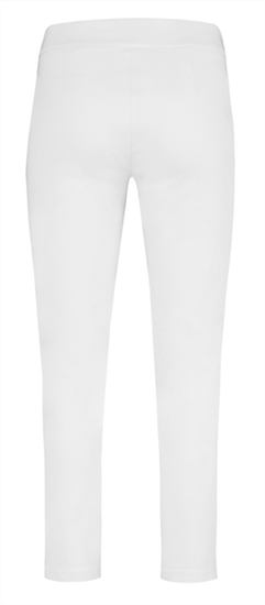 Robell 51527 Rose 09 Slim Leg Trouser-White (10) Back | Dotique