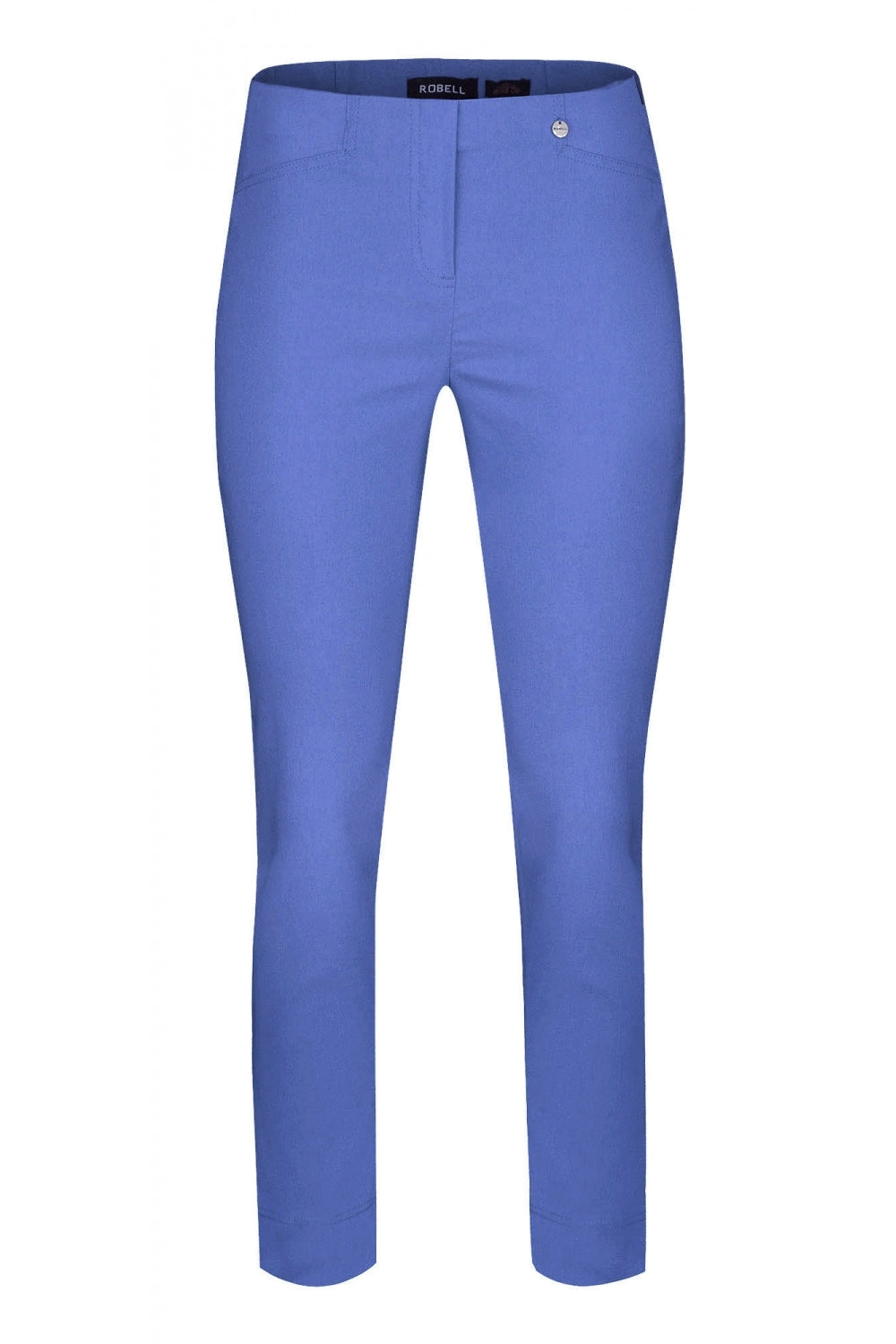 Robell 51527 Rose 09 Slim Leg Trouser Azure Blue (600) Front | Dotique
