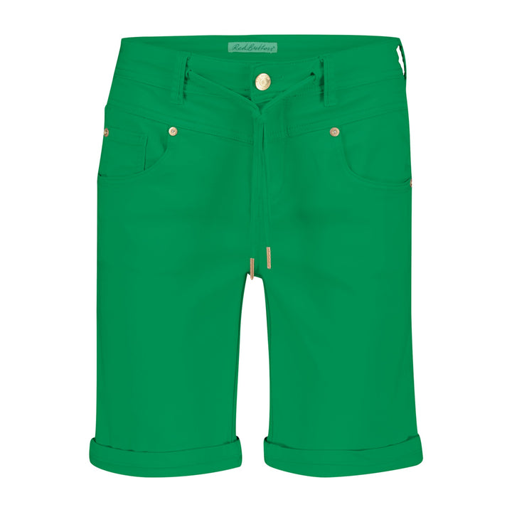 Red Button Relax Jog Shorts Dotique green front