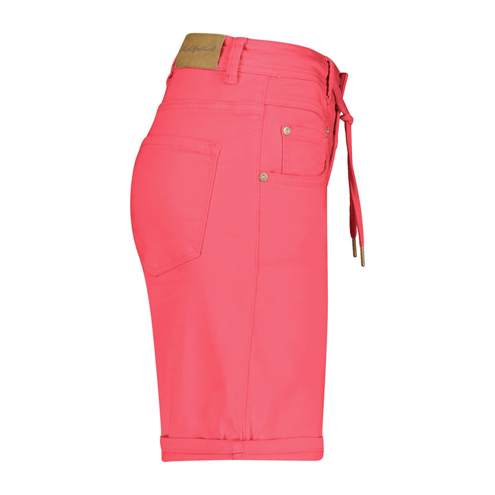 Red Button Relax Jog Shorts Dotique side pink