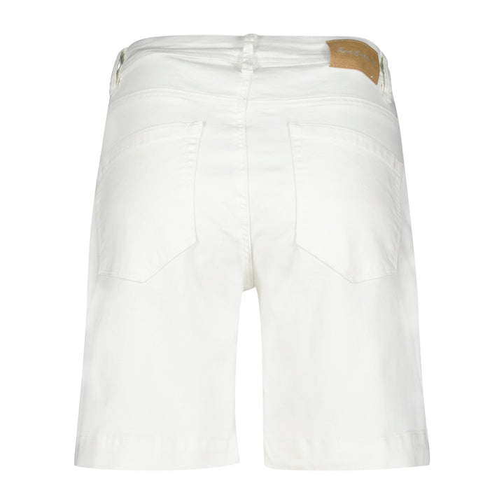 Red Button Bebe High Rise Shorts Dotique white back