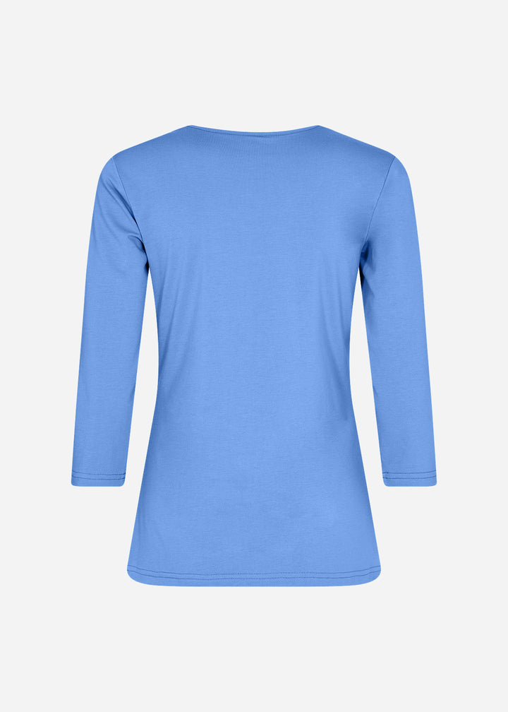 Soya Concept Pylle 29033-20 Round Neck 3/4 T-shirt Blue Back