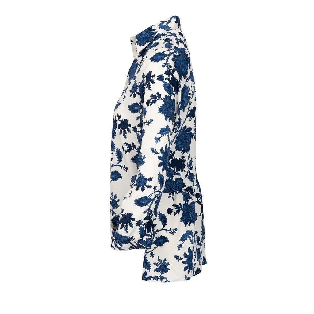 At last London AH54 Blue and Cream Soho Shirt side
