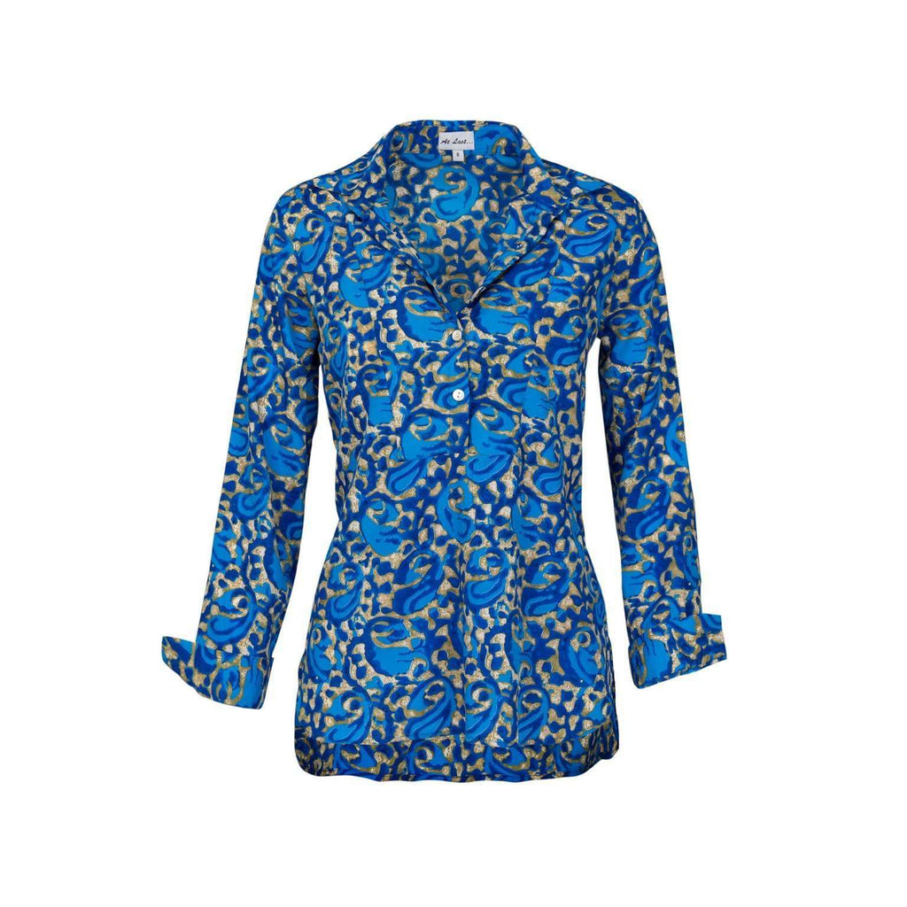 At Last London BH98 Royal Blue Soho Shirt - Dotique - At Last