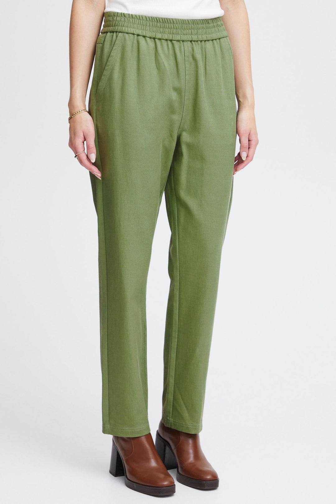 Atelier Reve Irrouge 20119939 Watercress Green Pull-On Trousers