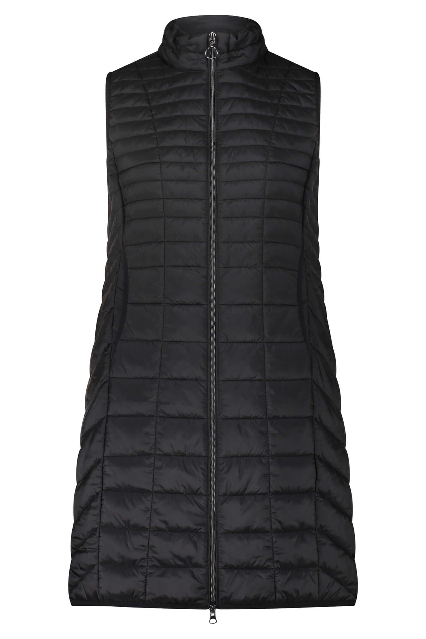 Long black sleeveless clearance gilet