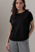 Bianca 28015 Black Sparkle Top - Dotique