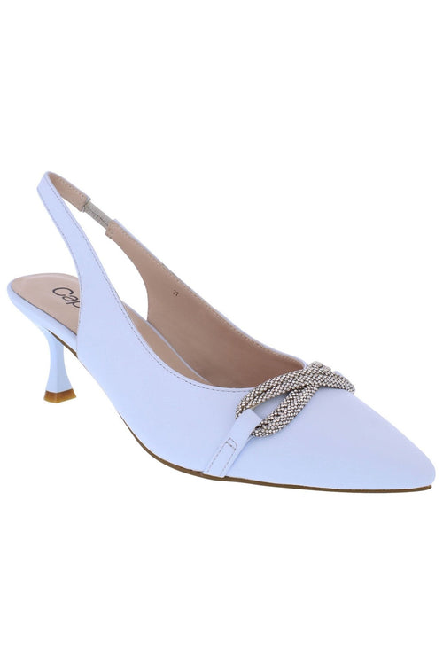 Capollini C168 Sabrina Powder Blue Sling Back Shoes - Dotique