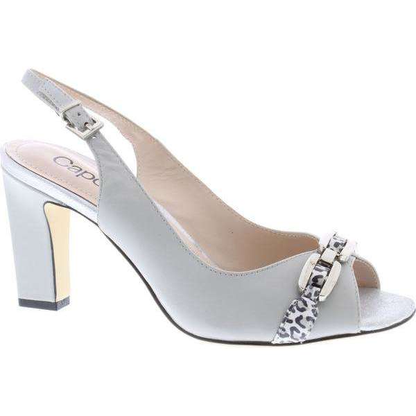 Capollini Carmen Grey Peep Toe Shoe - Dotique - Capollini