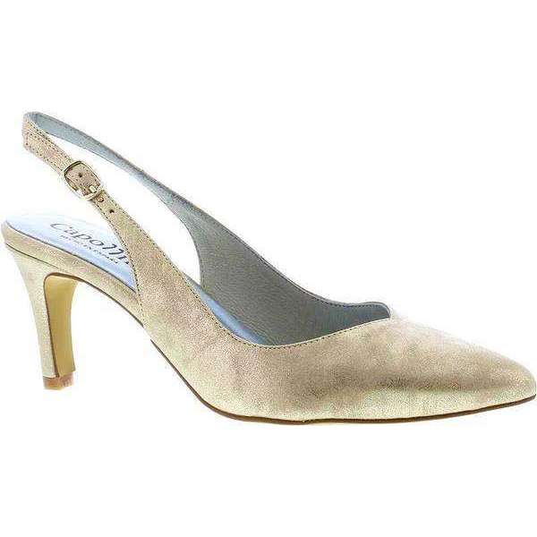 Capollini Catherine Gold Sling Back Shoe - Dotique - Capollini
