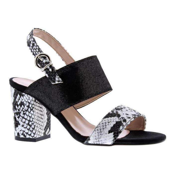 Capollini H665 Wren Black Twin Strap Sandal - Dotique - Capollini