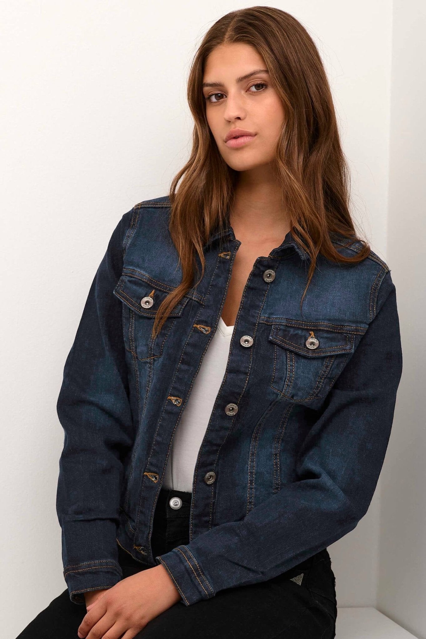 Cream CRLisa 10650245-60102 Denim Blue Jacket - Dotique Chesterfield