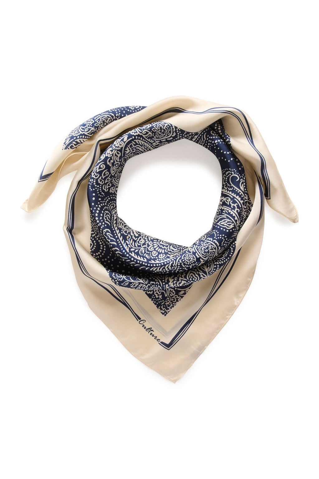 Culture 50110446 CUbanda Navy Blue Paisley Scarf - Dotique Chesterfield
