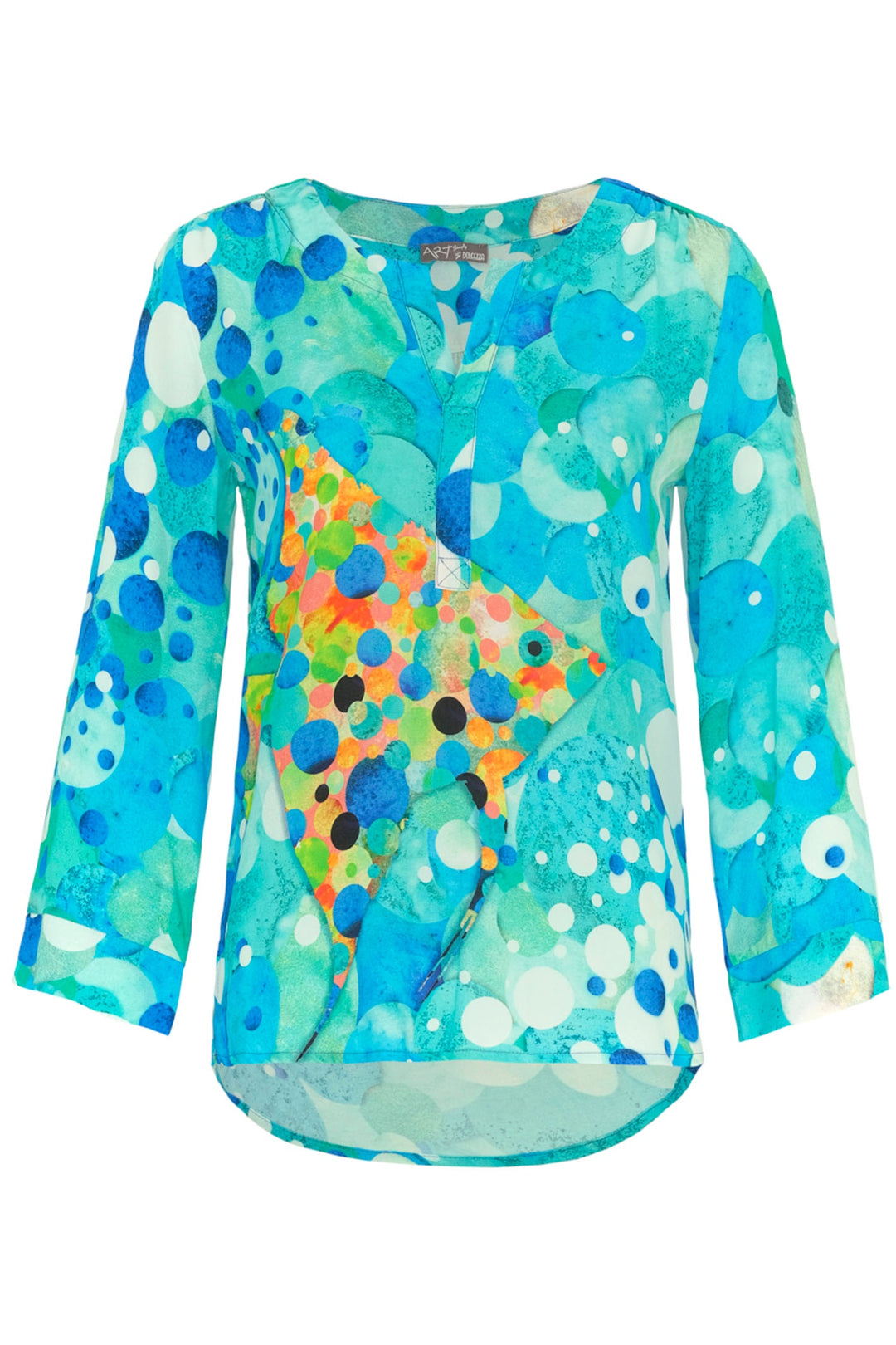 Dolcezza 24622 Turquoise Blue Big Angel Fish Mosaic Top - Dotique Chesterfield