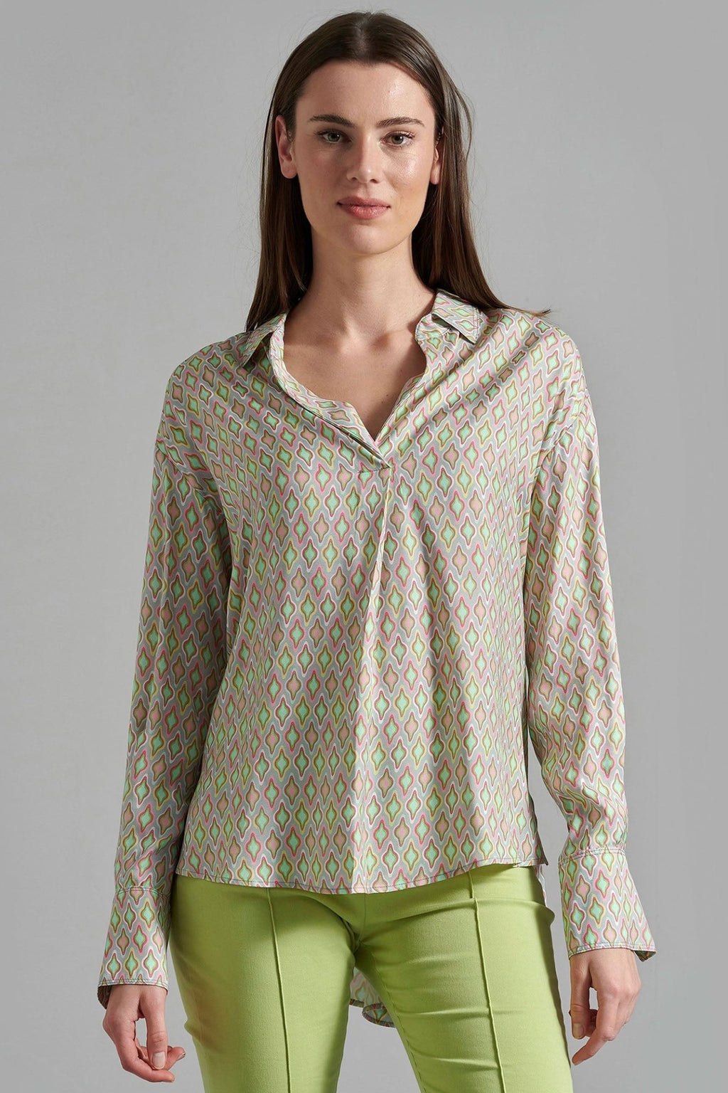 Eve in Paradise Heidi 1076-24263-5812 Green Print Blouse - Dotique
