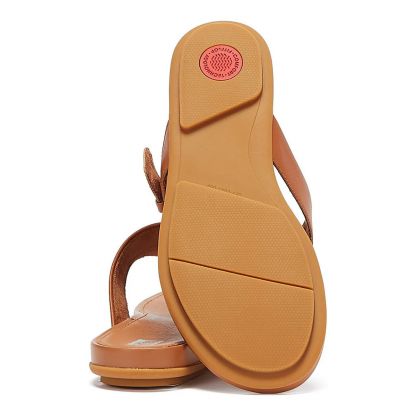 FitFlop Gracie Toe - Post Sandals Light Tan - Dotique - Dotique