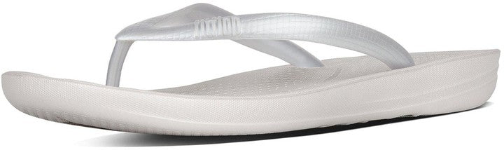 FitFlop IQUSHION Ergonomic Flip - Flops Silver | Dotique - Dotique - Dotique