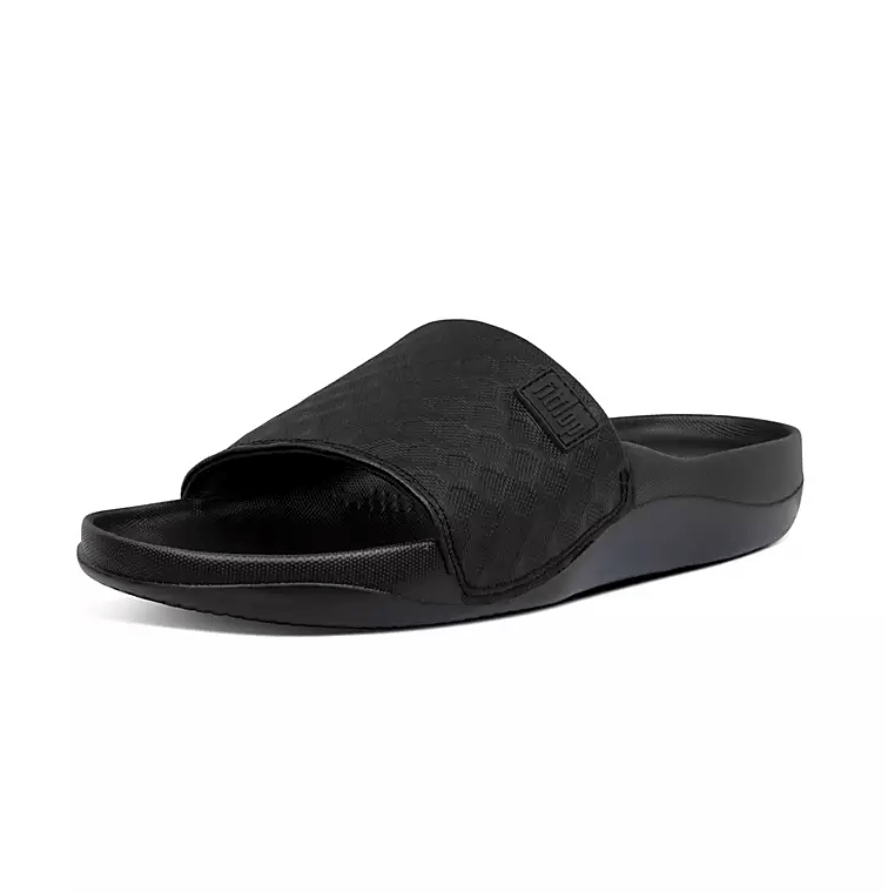 FitFlop Iqushion Slides - Black | Dotique