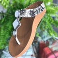 FitFlop Leia Exotic Toe-Post Sandals Urban White Snake Mix 1 Dotique
