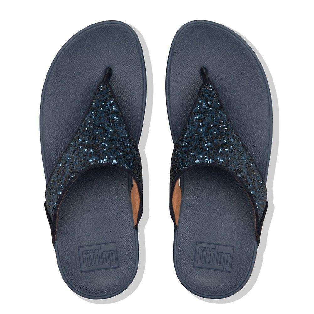 FitFlop Lulu Glitter Toe-Thongs Midnight Navy top