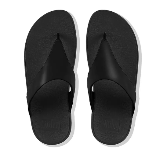 FitFlop Lulu Leather Toepost Black | Dotique - Dotique - Fitflop