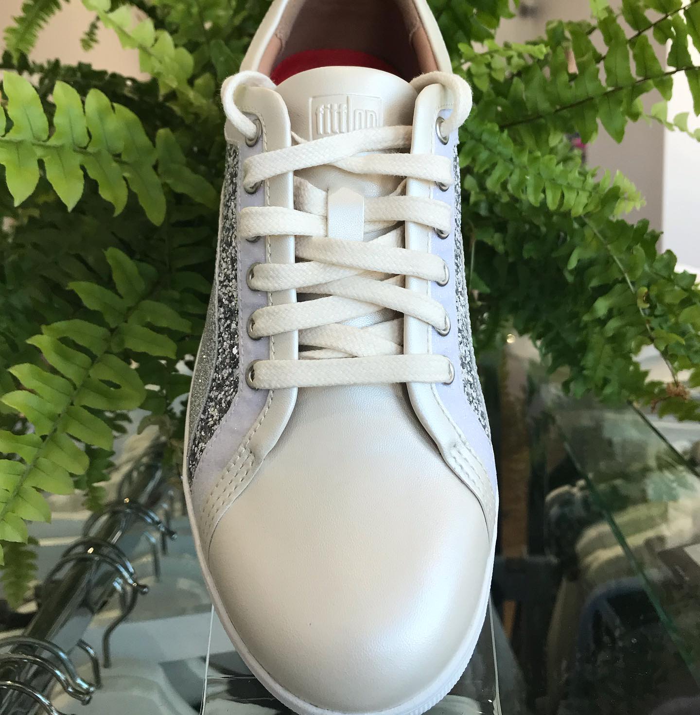 Fitflop Rally Ombré Glitter Sneaker Urban White | Dotique - Dotique - Fitflop