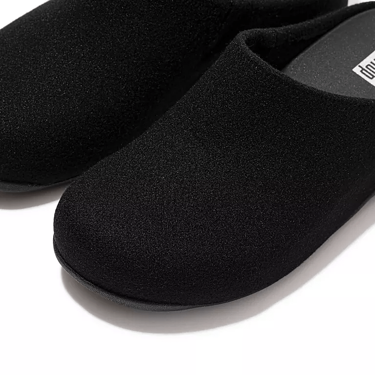 Fitflop Shuv Felt Clogs - Black - Dotique - Fitflop