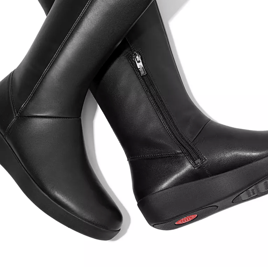 Fitflop Sumi Black Adjustable Knee High Boots Detail | Dotique
