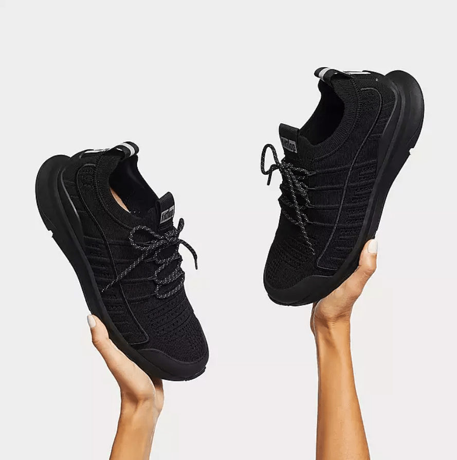 FitFlop Vitamin FF Knit Sports Trainers - Black | Dotique