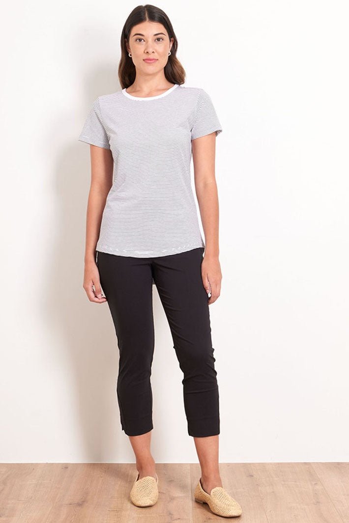 Foil 4901 Trapeze Black Cropped Trousers - Dotique