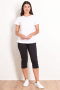 Foil 6971 Trapeze Black Cropped Trousers - Dotique