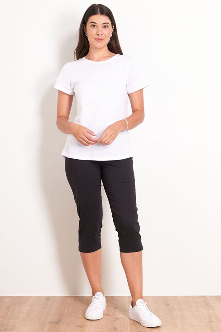 Foil 6971 Trapeze Black Cropped Trousers - Dotique