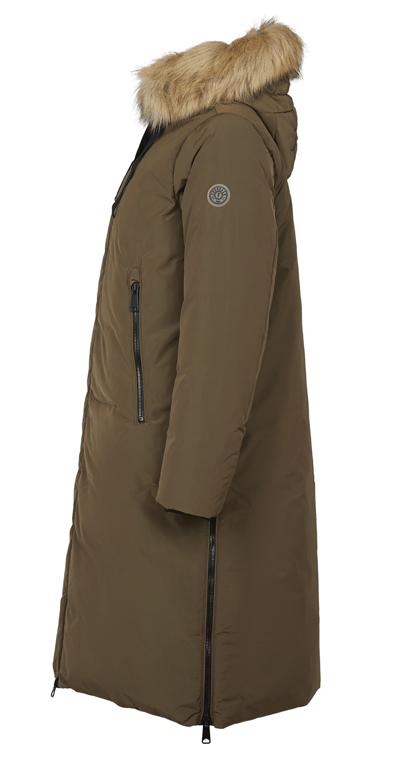 Frandsen Olive Winter Coat 311 Side | Dotique