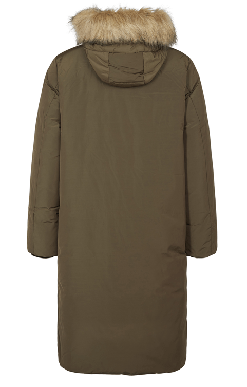 Frandsen Olive Winter Coat 311 Back | Dotique