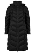 Frandsen 8223 Black Padded Coat With Hood - Dotique Chesterfield
