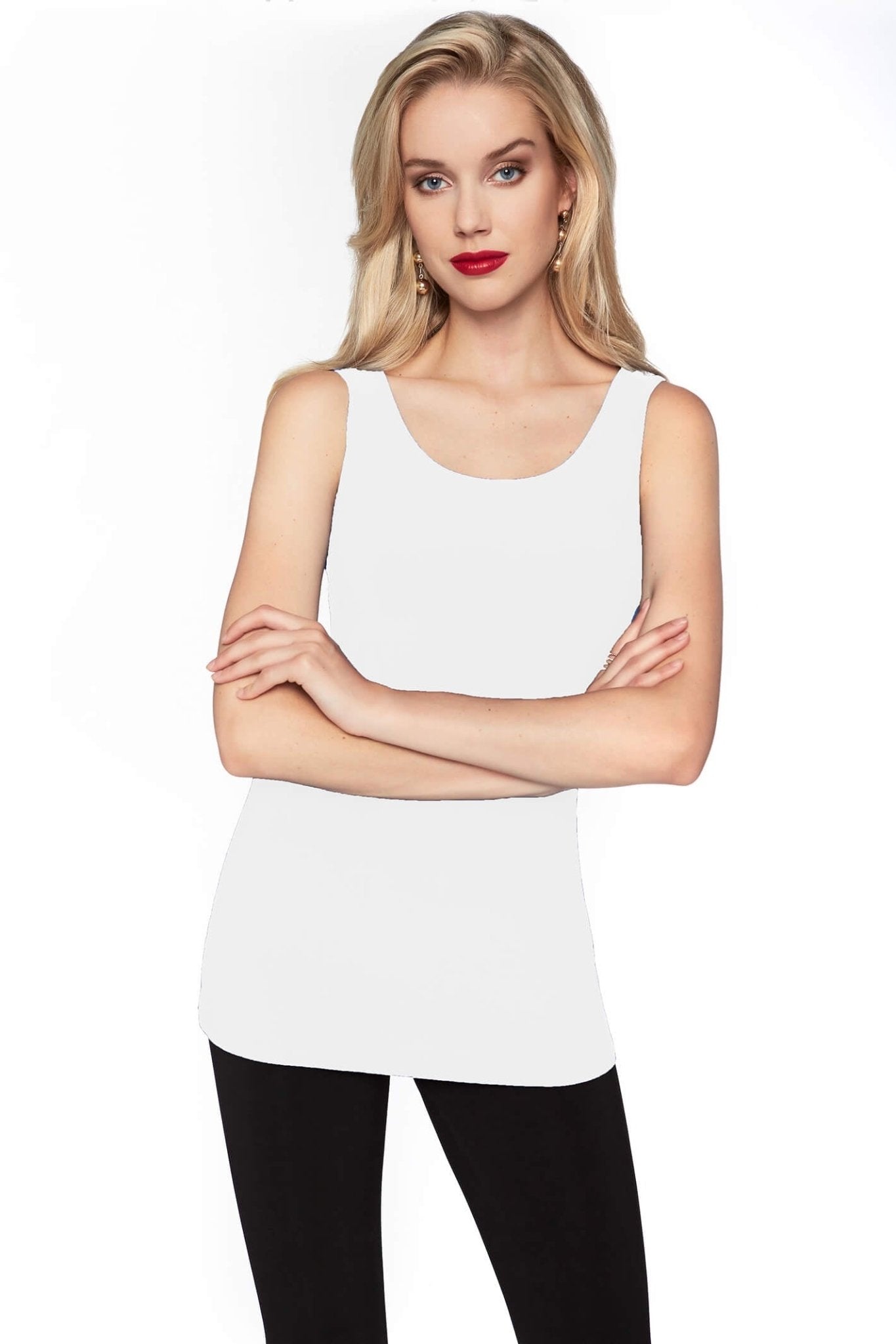 Frank Lyman 010 Off White Vest Top - Dotique - Frank Lyman