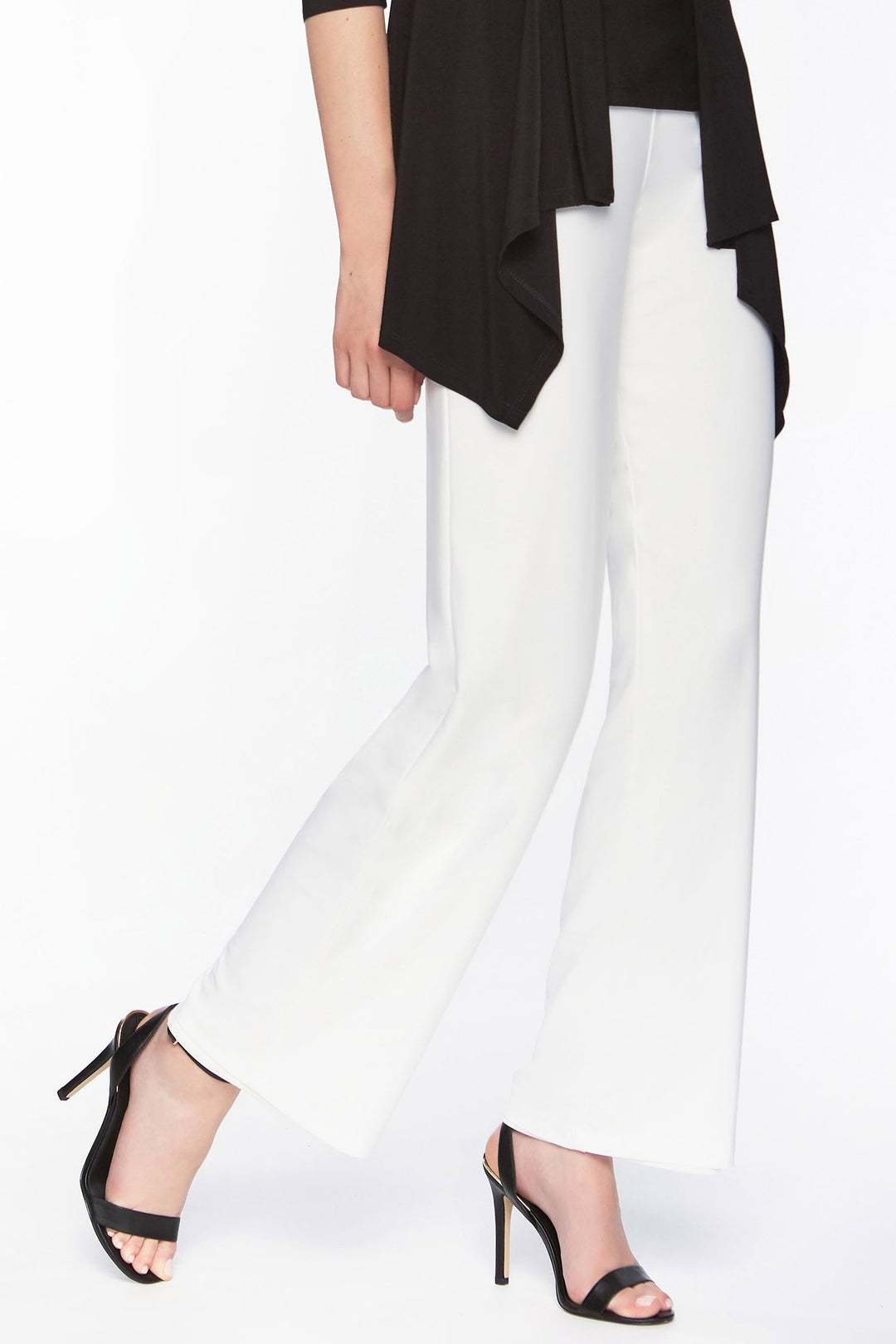 Frank Lyman 038 White Jersey Pull-On Trousers - Dotique