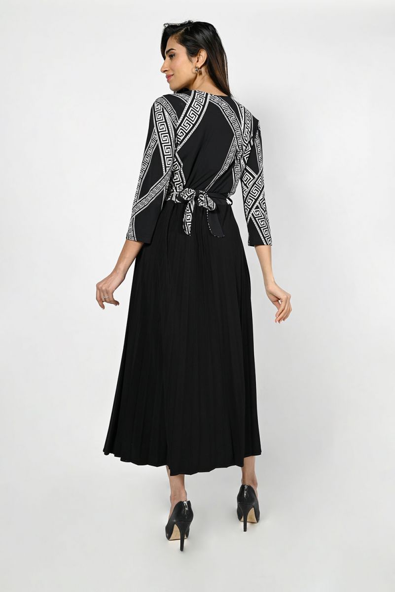 Frank Lyman 223011 Black/Beige Dress Back | Dotique