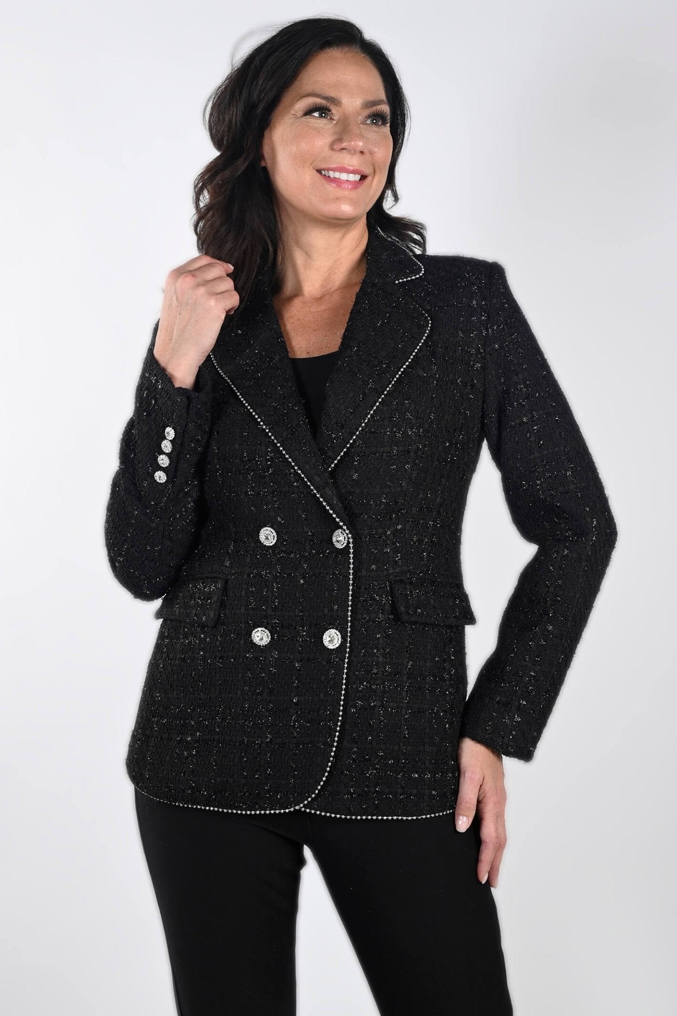 Frank Lyman 233802U Black Blazer Style Jacket - Dotique