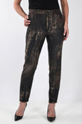 Frank Lyman 233887U Brown Print Reversible Jeans - Dotique