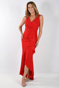 Frank Lyman 239146 Ruby Red Hi-Lo Evening Occasion Dress - Dotique