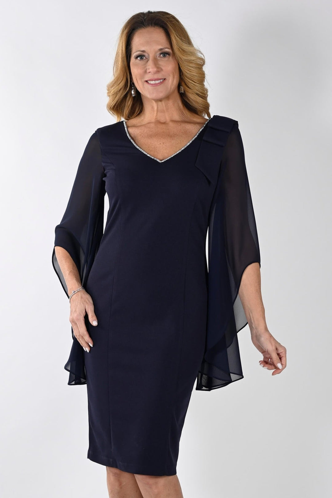 Frank Lyman 239147 Midnight Navy Cocktail Party Dress - Dotique