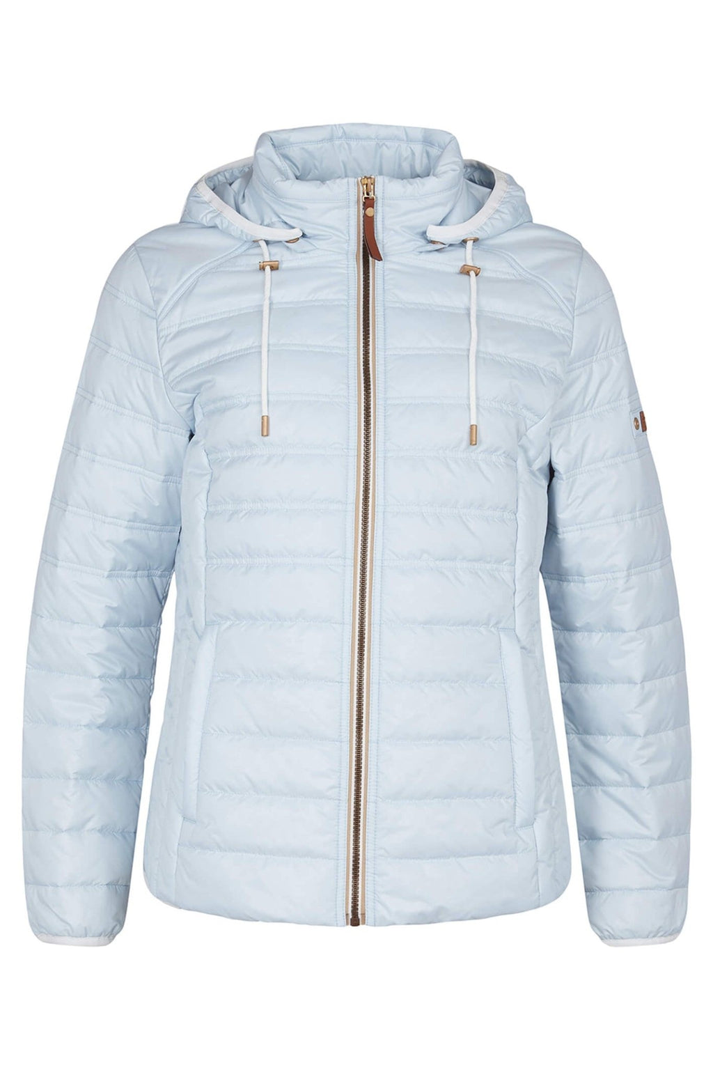 Fransen 436-321-61 Light Blue Padded Jacket With Hood - Dotique