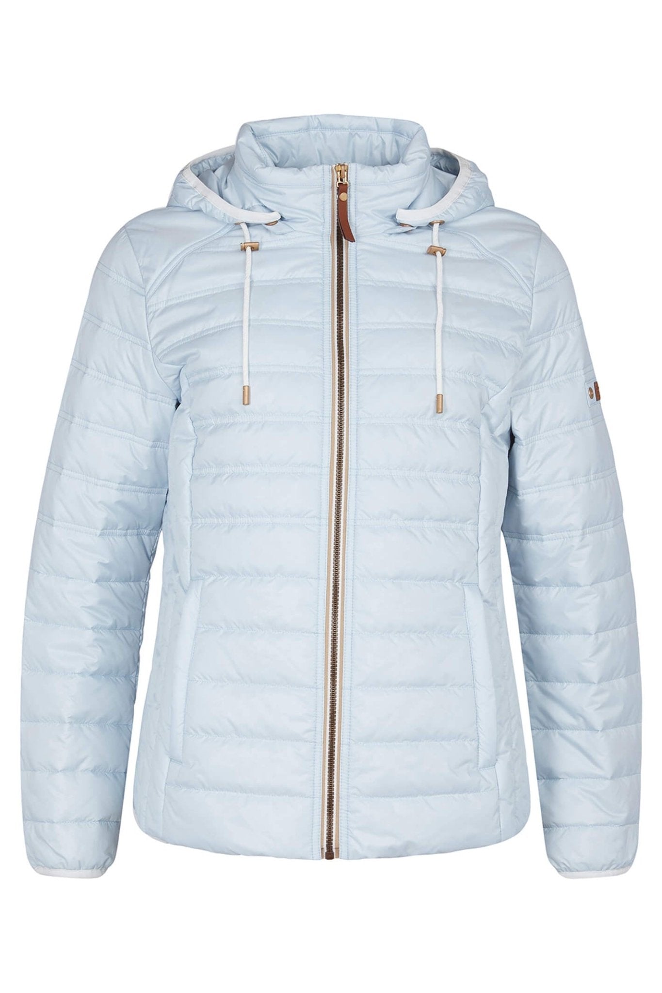 Fransen 436-321-61 Light Blue Padded Jacket With Hood - Dotique